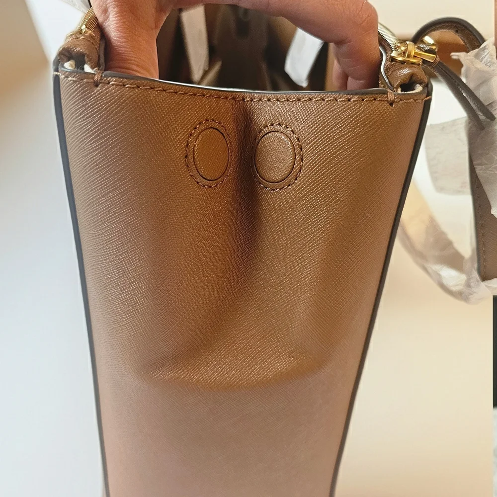 Tory Burch Emerson Large Double Zip Leather Tote Bag - Picture 12 of 14